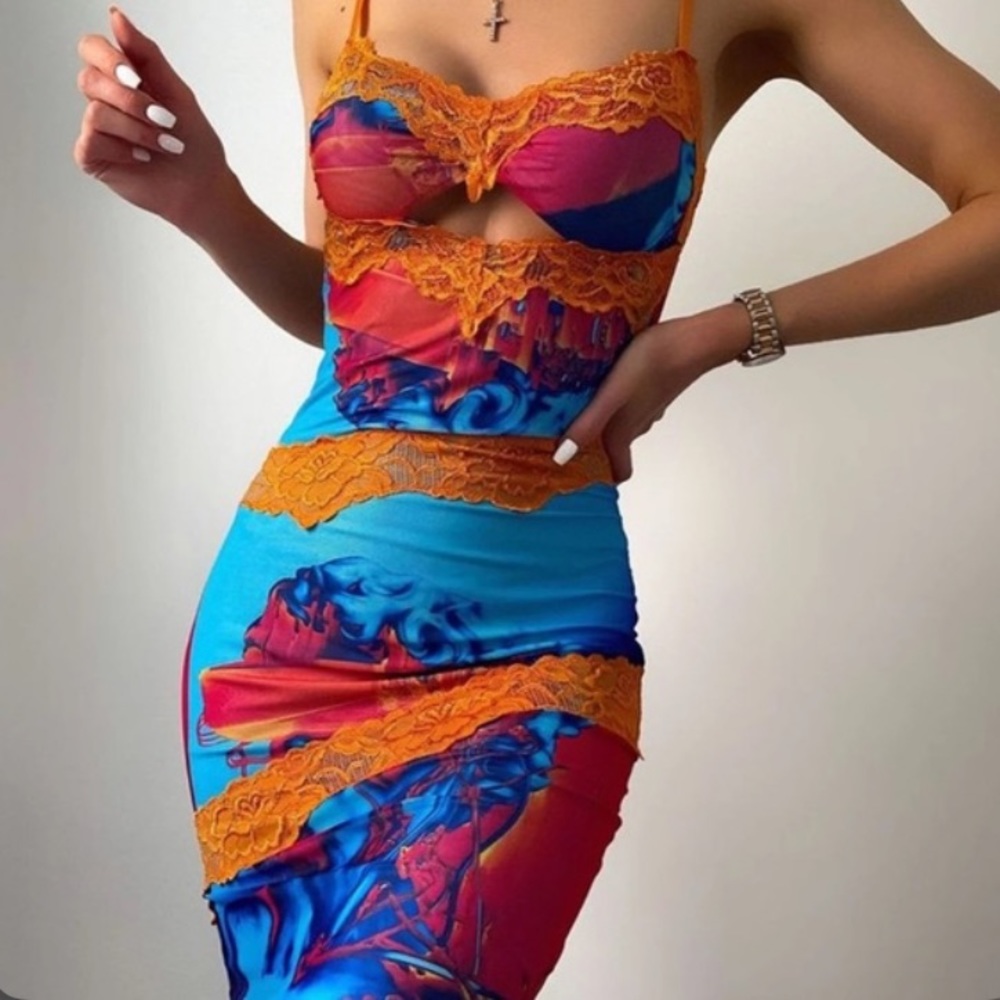 Tiger mist pink dress
